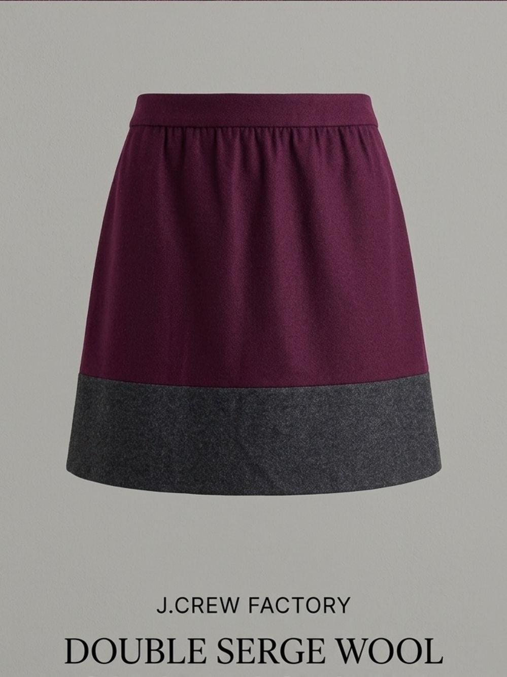 J.Crew factory womens colorblock multicolor skirt in double serge wool size 10 - Picture 3 of 8